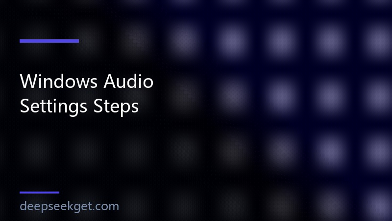 Windows Audio Settings Configuration