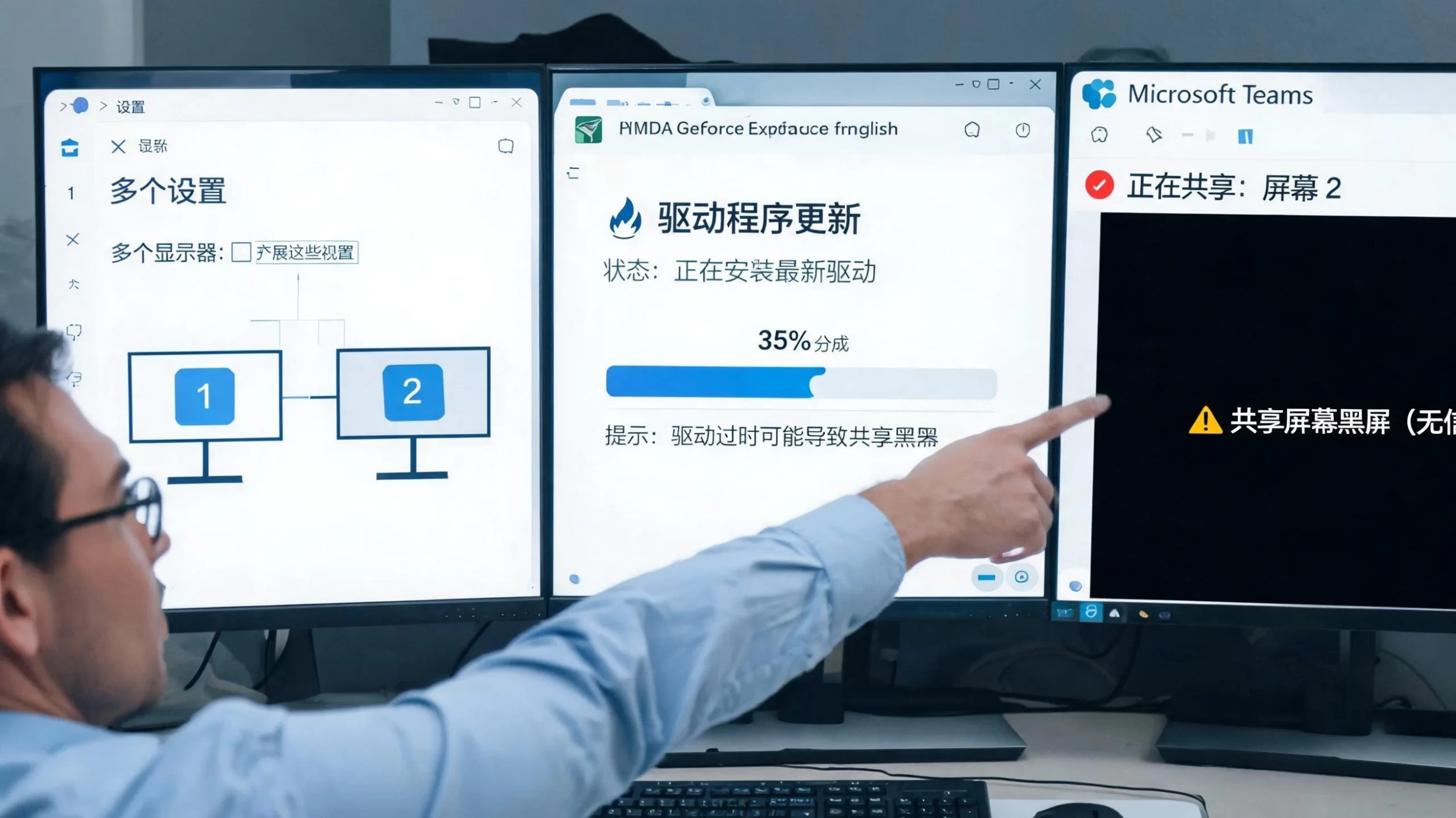 Teams屏幕共享黑屏诊断